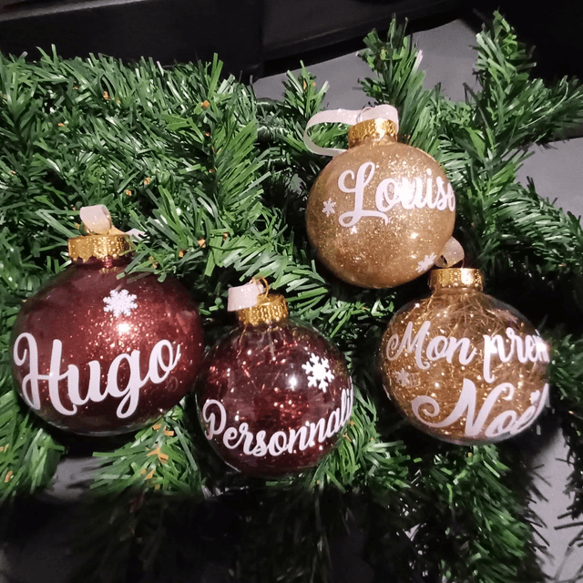 Boules de Noël personnalisées 